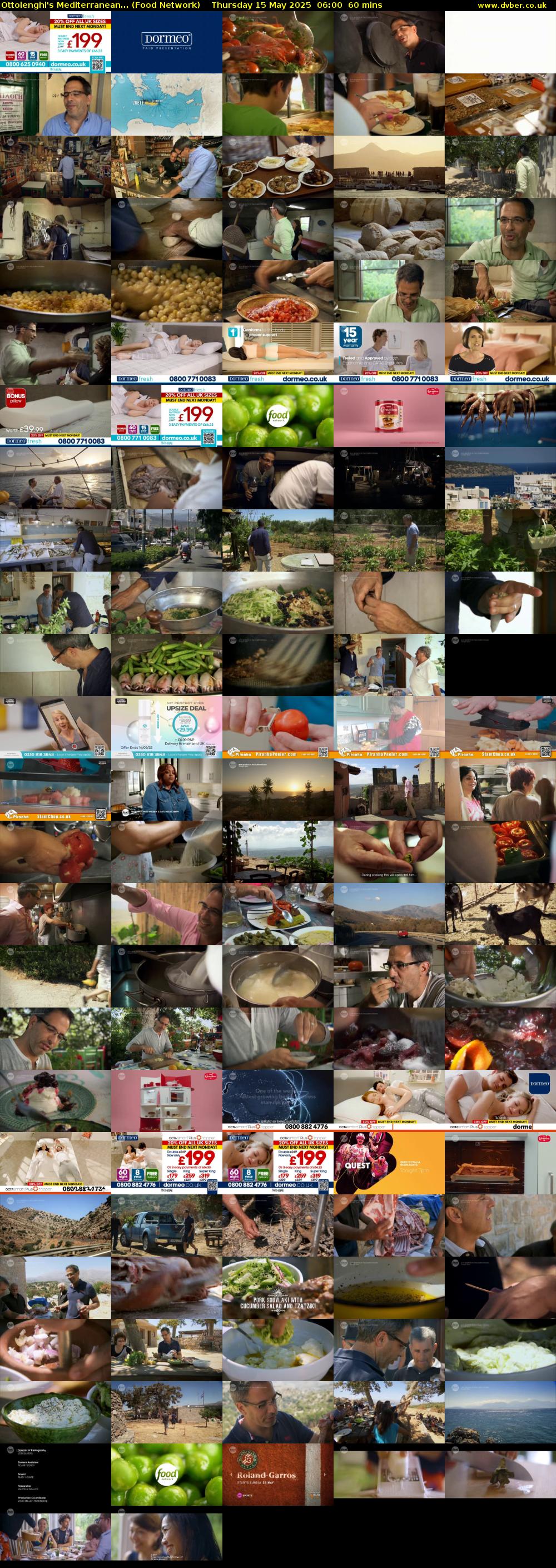 Ottolenghi's Mediterranean... (Food Network) Thursday 15 May 2025 06:00 - 07:00