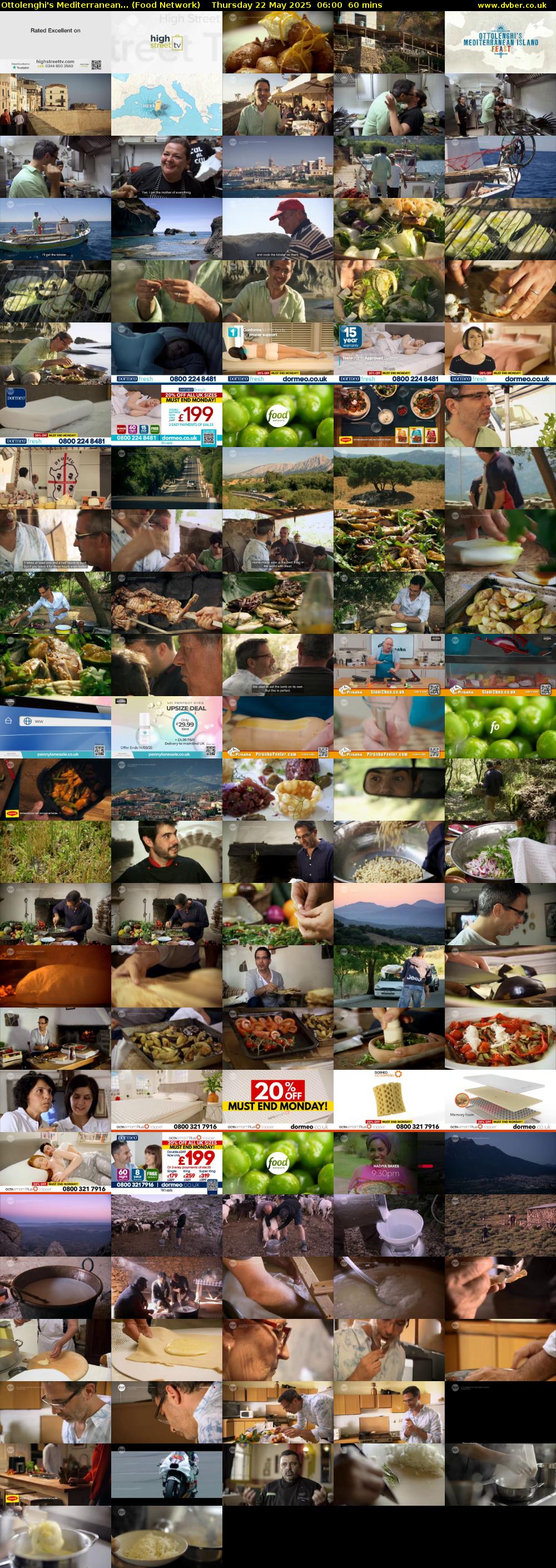 Ottolenghi's Mediterranean... (Food Network) Thursday 22 May 2025 06:00 - 07:00