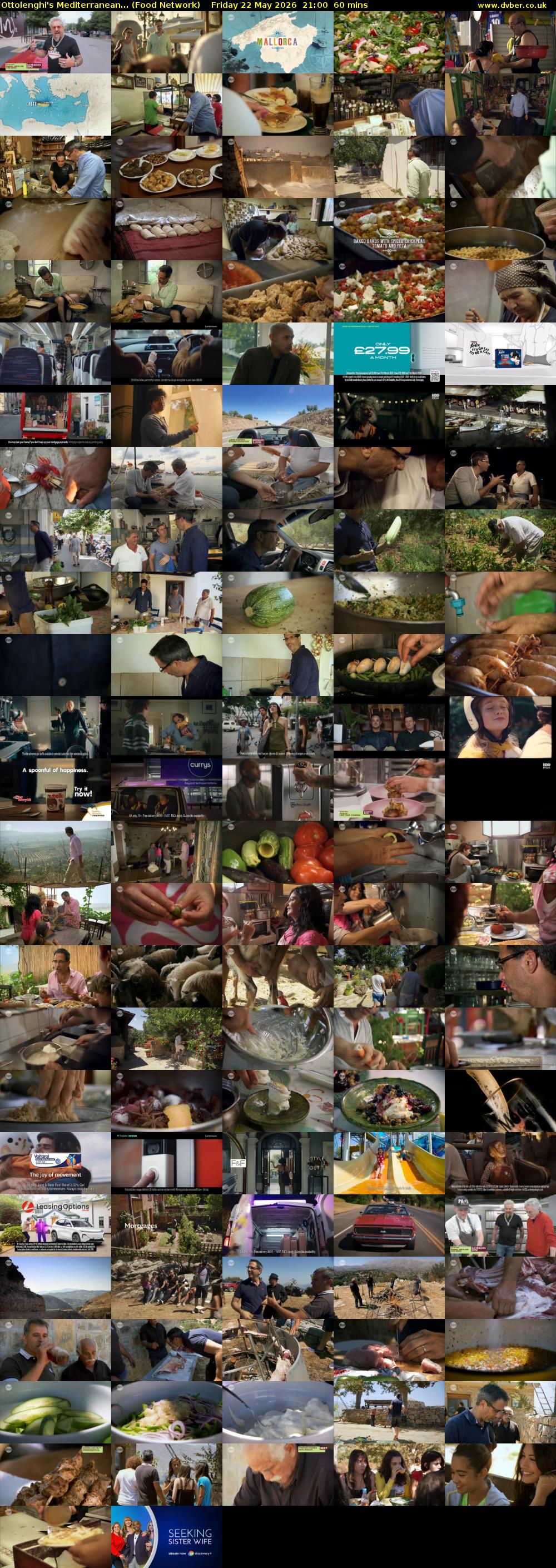 Ottolenghi's Mediterranean... (Food Network) Friday 22 May 2026 21:00 - 22:00