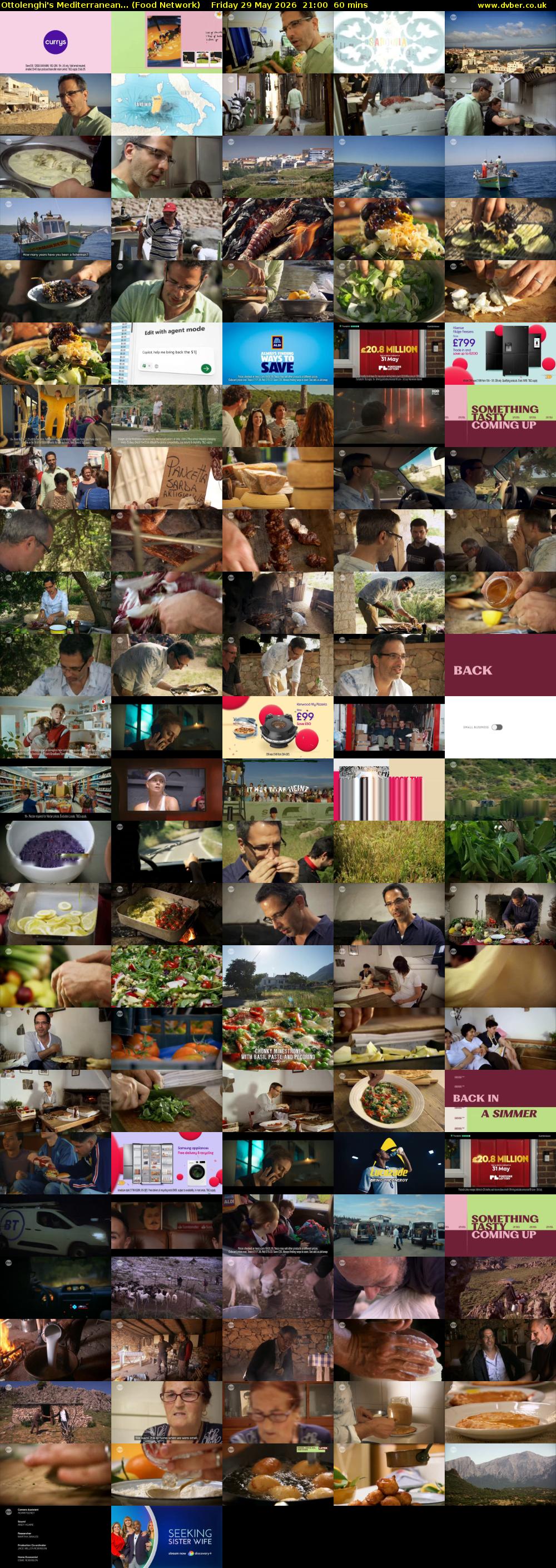 Ottolenghi's Mediterranean... (Food Network) Friday 29 May 2026 21:00 - 22:00