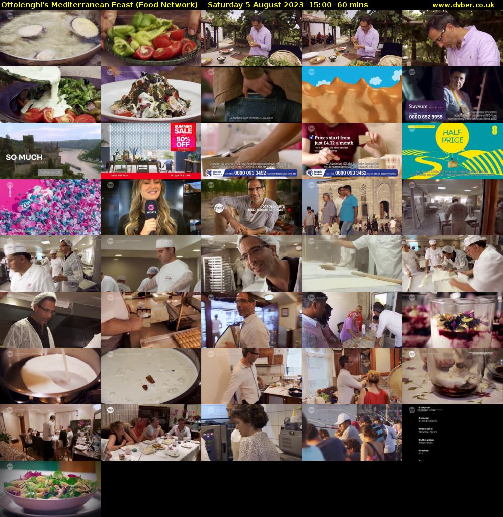Ottolenghi's Mediterranean Feast (Food Network) Saturday 5 August 2023 15:00 - 16:00