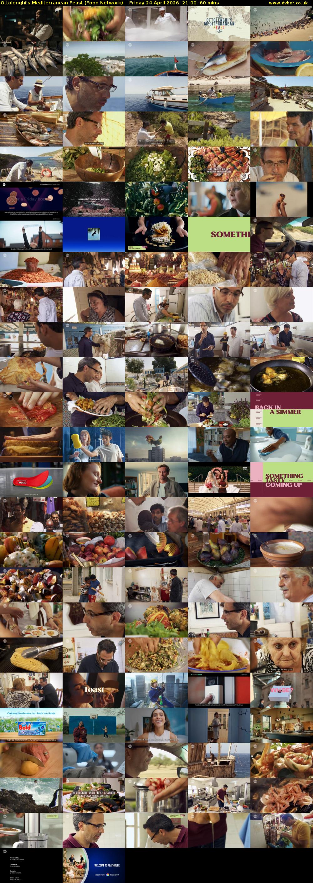 Ottolenghi's Mediterranean Feast (Food Network) Friday 24 April 2026 21:00 - 22:00