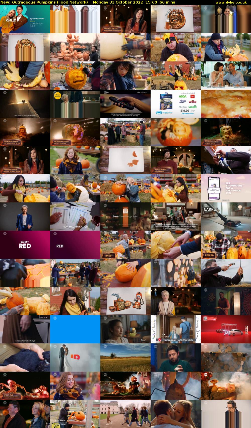 Outrageous Pumpkins (Food Network) Monday 31 October 2022 15:00 - 16:00