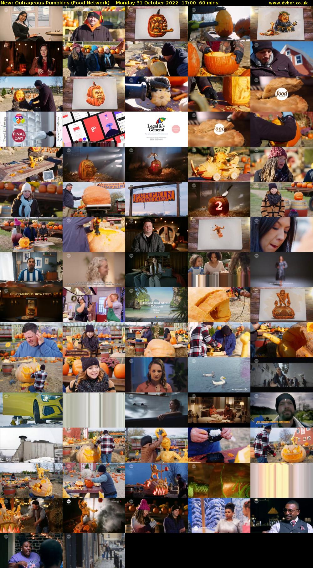 Outrageous Pumpkins (Food Network) Monday 31 October 2022 17:00 - 18:00