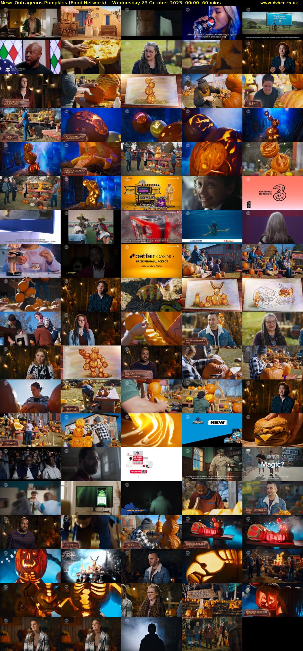 Outrageous Pumpkins (Food Network) Wednesday 25 October 2023 00:00 - 01:00