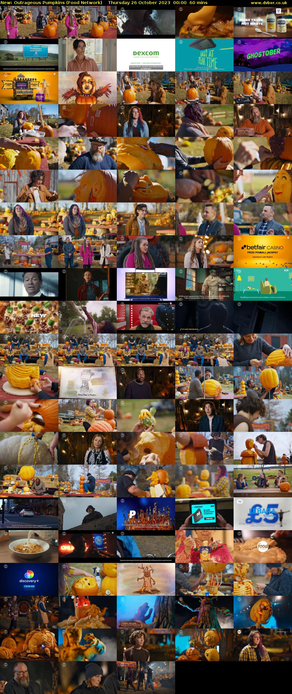 Outrageous Pumpkins (Food Network) Thursday 26 October 2023 00:00 - 01:00