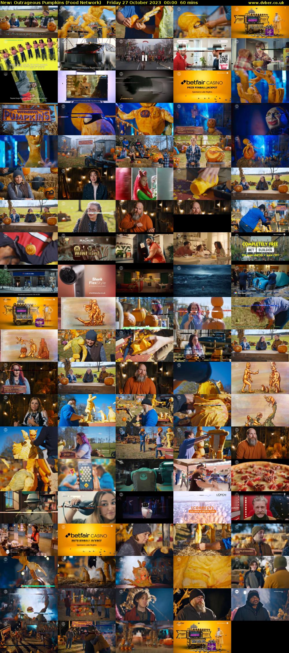 Outrageous Pumpkins (Food Network) Friday 27 October 2023 00:00 - 01:00