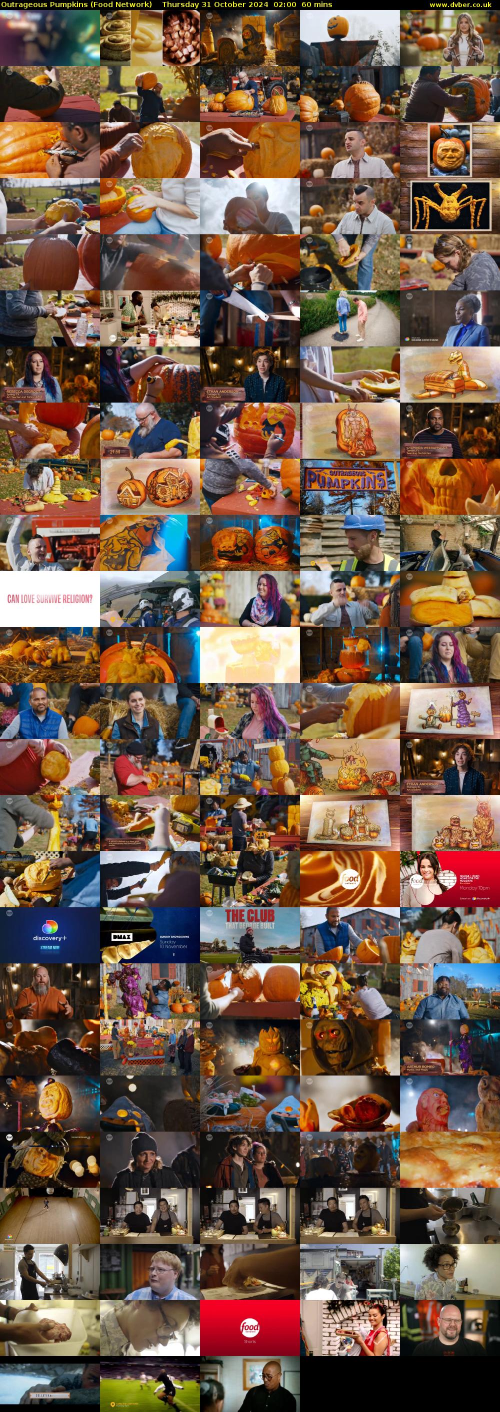 Outrageous Pumpkins (Food Network) Thursday 31 October 2024 02:00 - 03:00