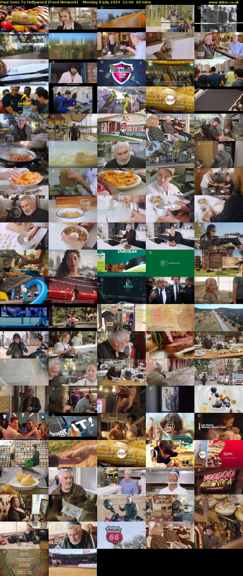 Paul Goes To Hollywood (Food Network) Monday 8 July 2024 21:00 - 22:00