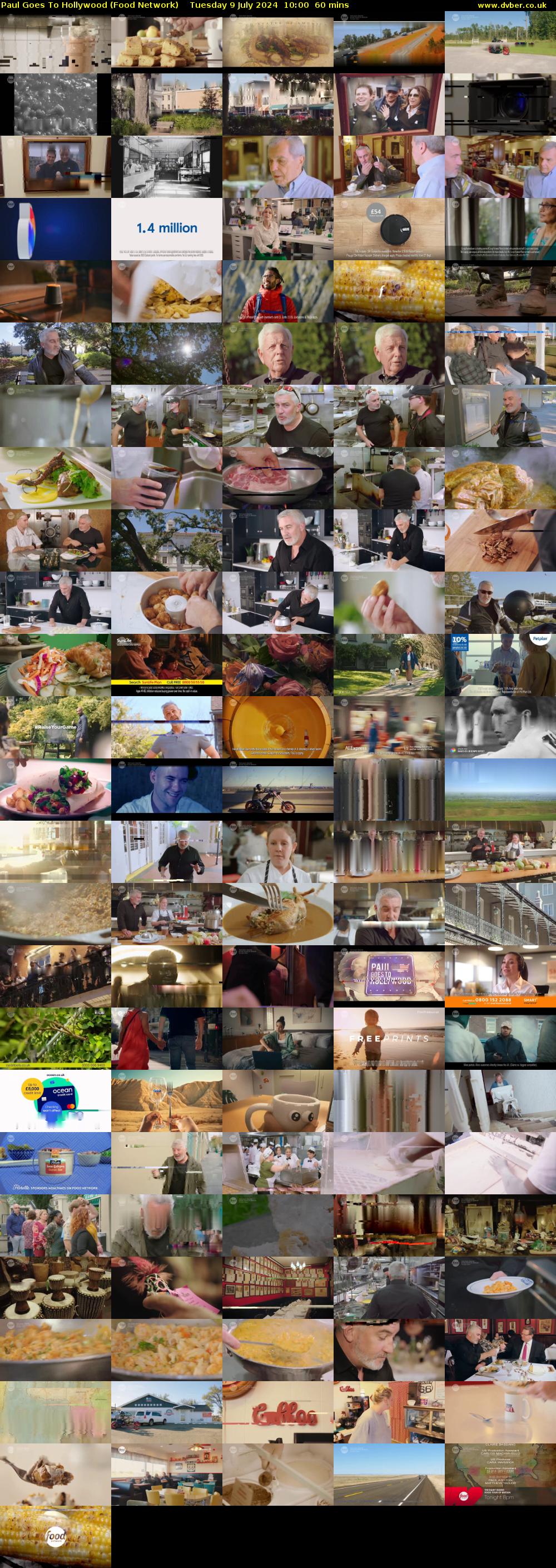 Paul Goes To Hollywood (Food Network) Tuesday 9 July 2024 10:00 - 11:00