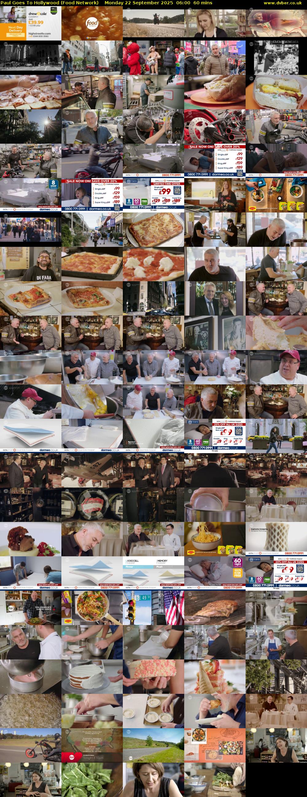 Paul Goes To Hollywood (Food Network) Monday 22 September 2025 06:00 - 07:00