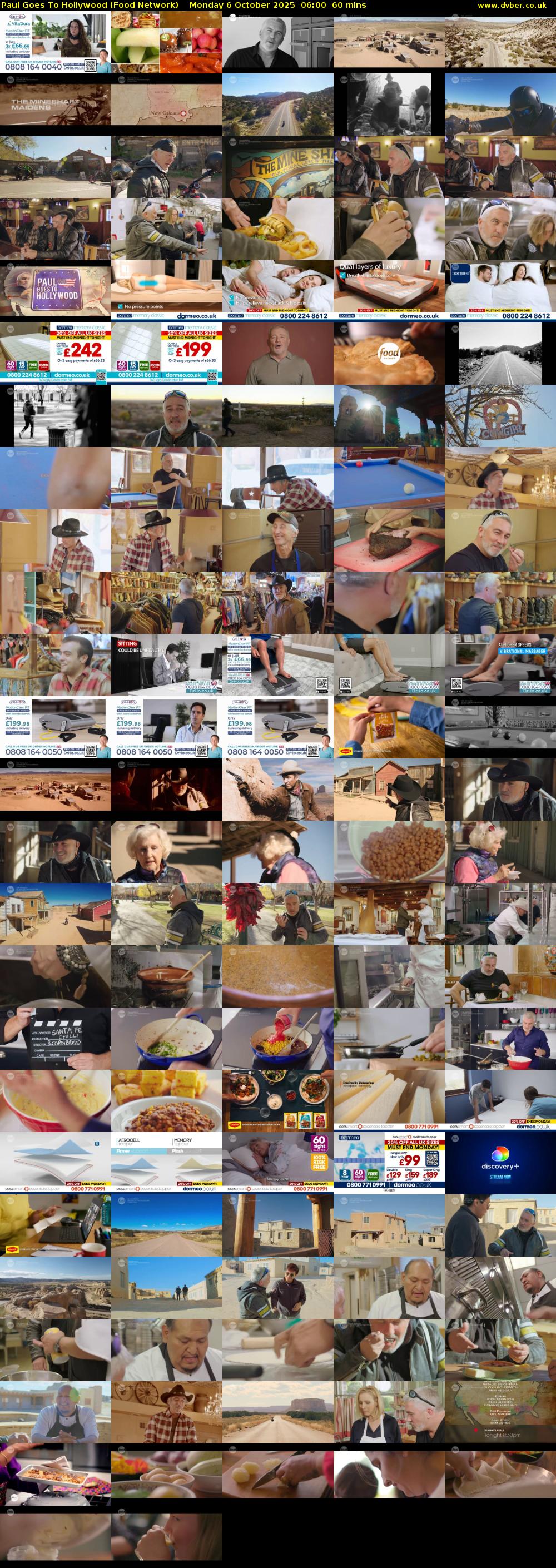 Paul Goes To Hollywood (Food Network) Monday 6 October 2025 06:00 - 07:00