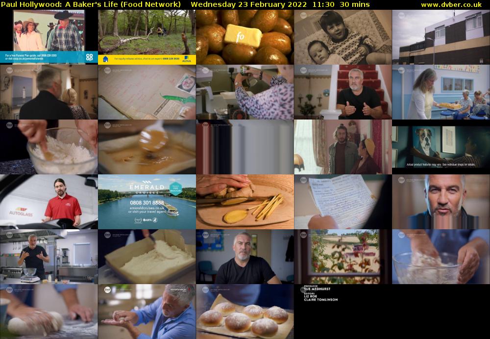 Paul Hollywood: A Baker's Life (Food Network) Wednesday 23 February 2022 11:30 - 12:00