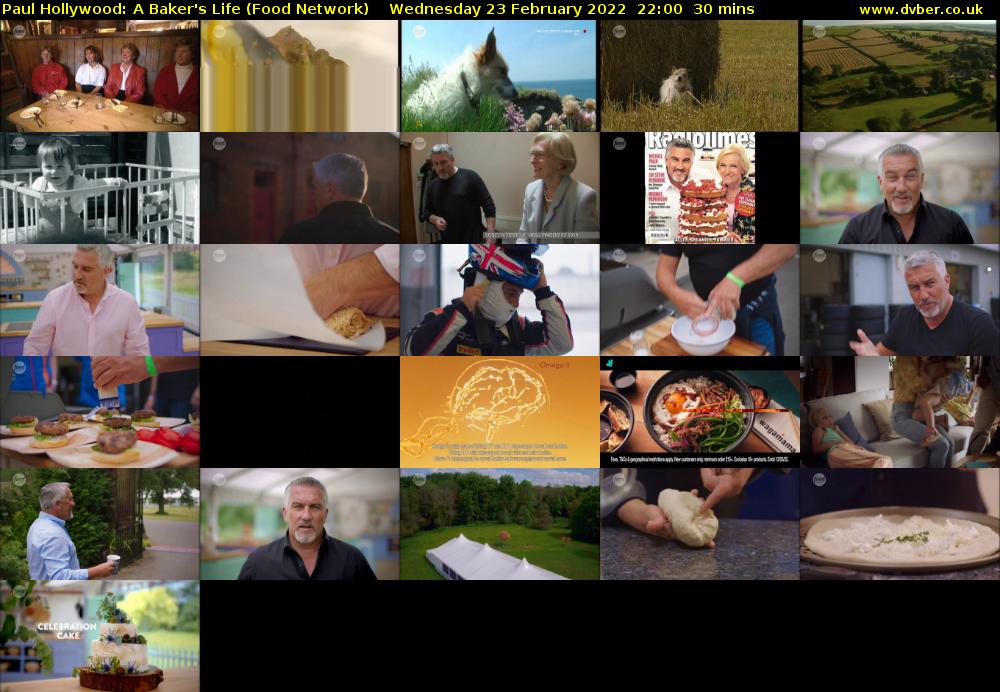Paul Hollywood: A Baker's Life (Food Network) Wednesday 23 February 2022 22:00 - 22:30