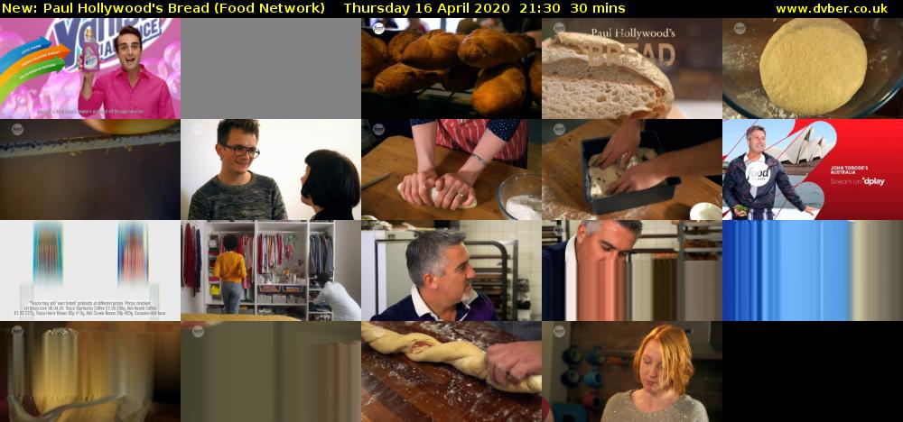 Paul Hollywood's Bread (Food Network) Thursday 16 April 2020 21:30 - 22:00