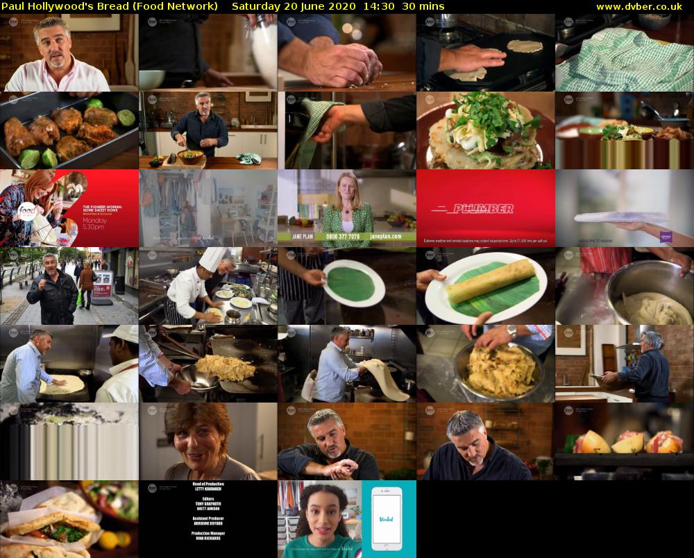 Paul Hollywood's Bread (Food Network) Saturday 20 June 2020 14:30 - 15:00