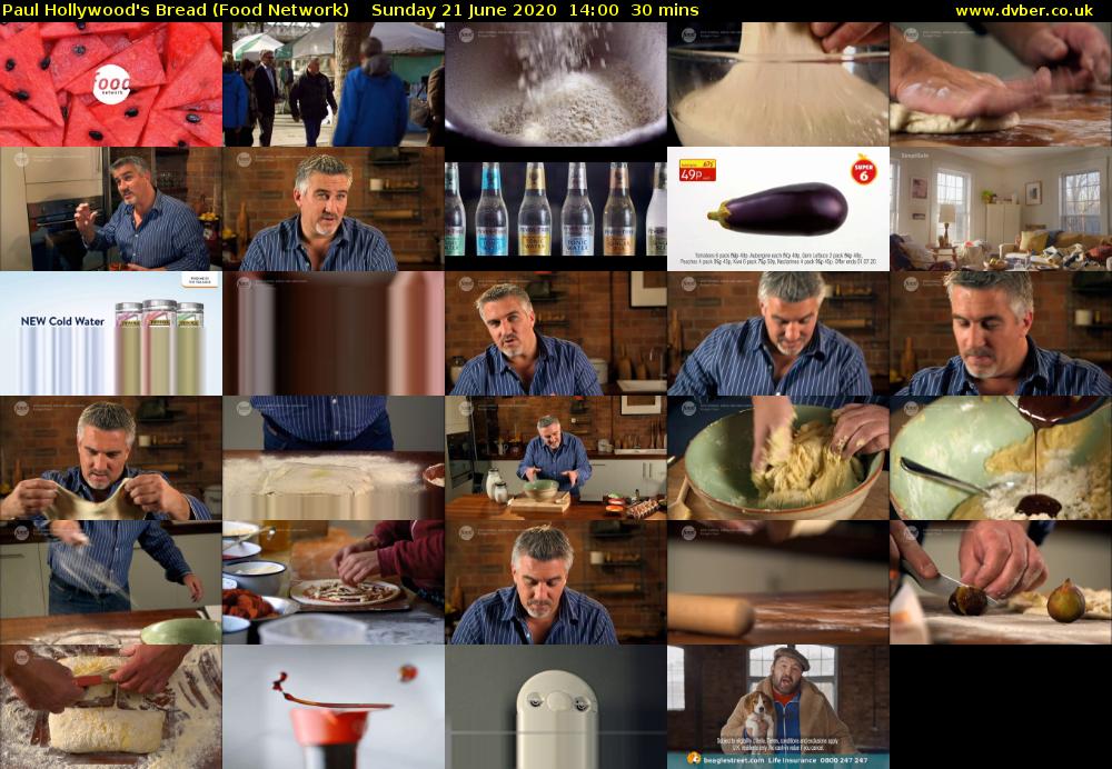 Paul Hollywood's Bread (Food Network) Sunday 21 June 2020 14:00 - 14:30