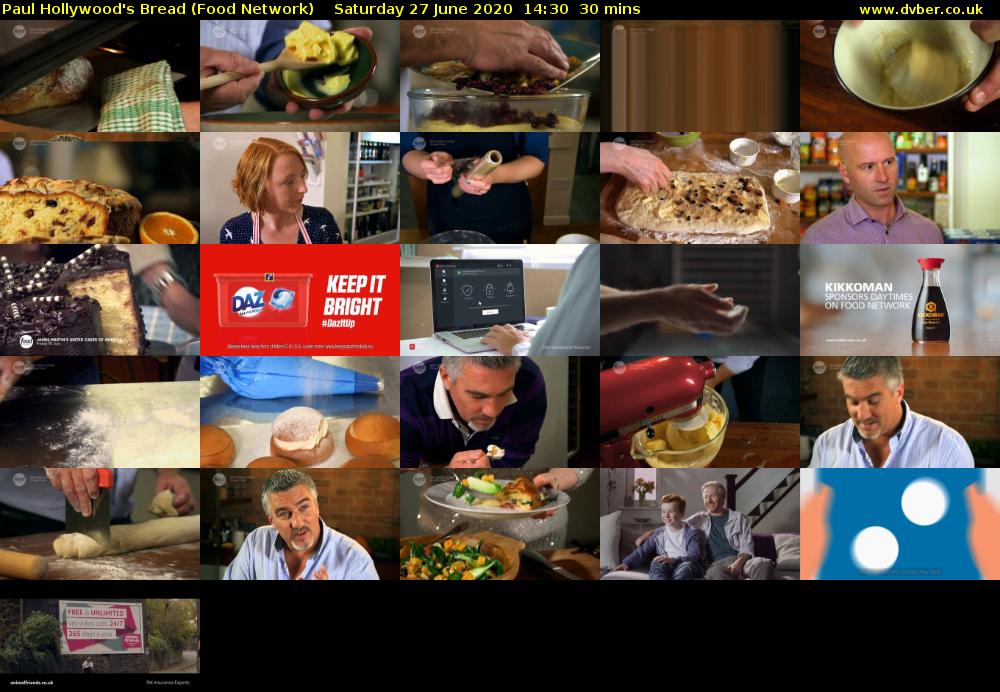 Paul Hollywood's Bread (Food Network) Saturday 27 June 2020 14:30 - 15:00