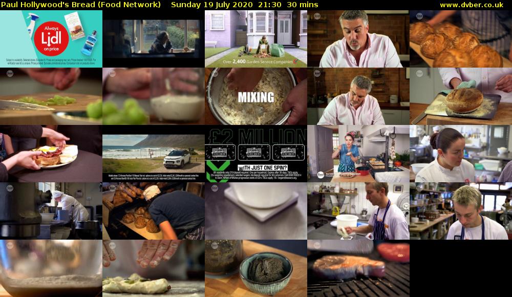 Paul Hollywood's Bread (Food Network) Sunday 19 July 2020 21:30 - 22:00