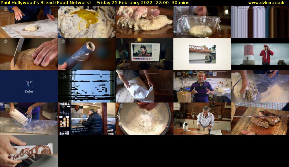 Paul Hollywood's Bread (Food Network) Friday 25 February 2022 22:00 - 22:30