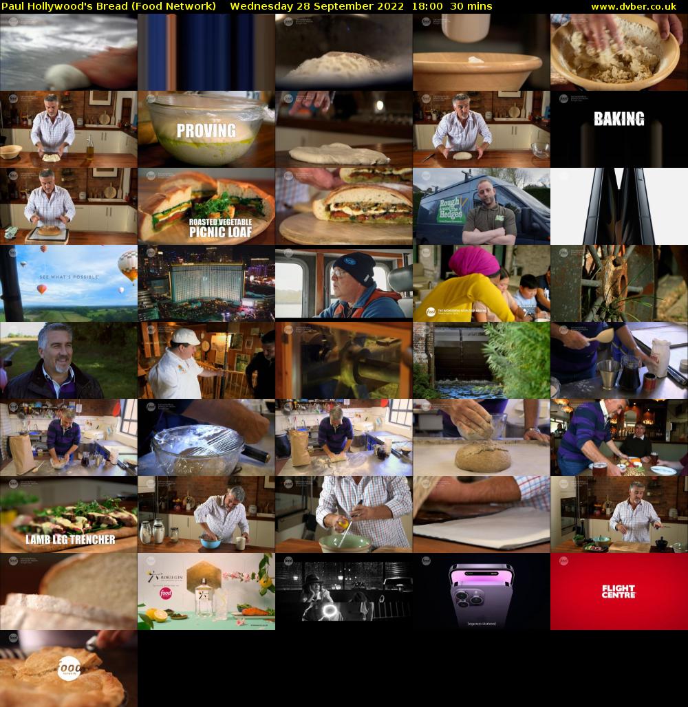Paul Hollywood's Bread (Food Network) Wednesday 28 September 2022 18:00 - 18:30
