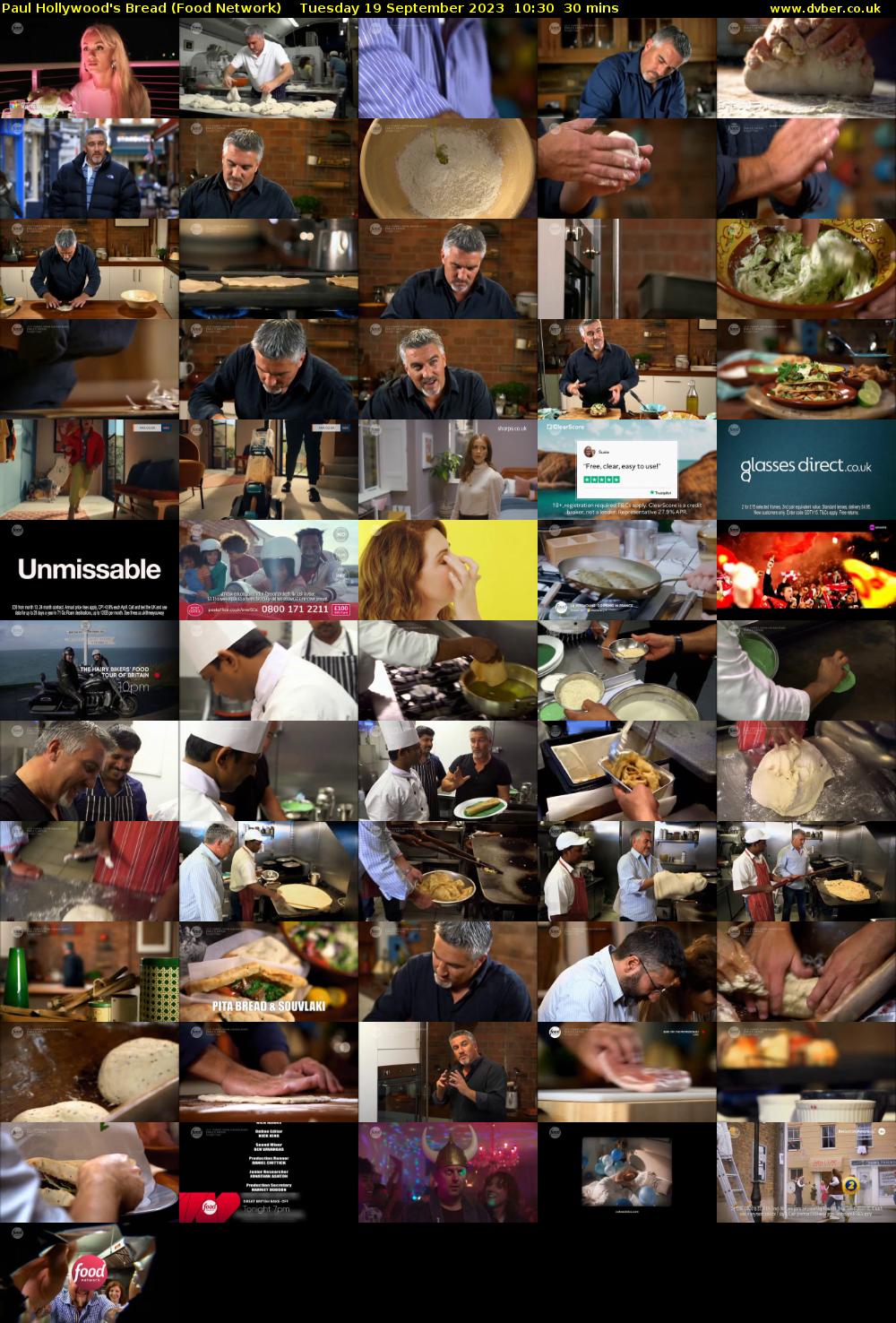 Paul Hollywood's Bread (Food Network) Tuesday 19 September 2023 10:30 - 11:00