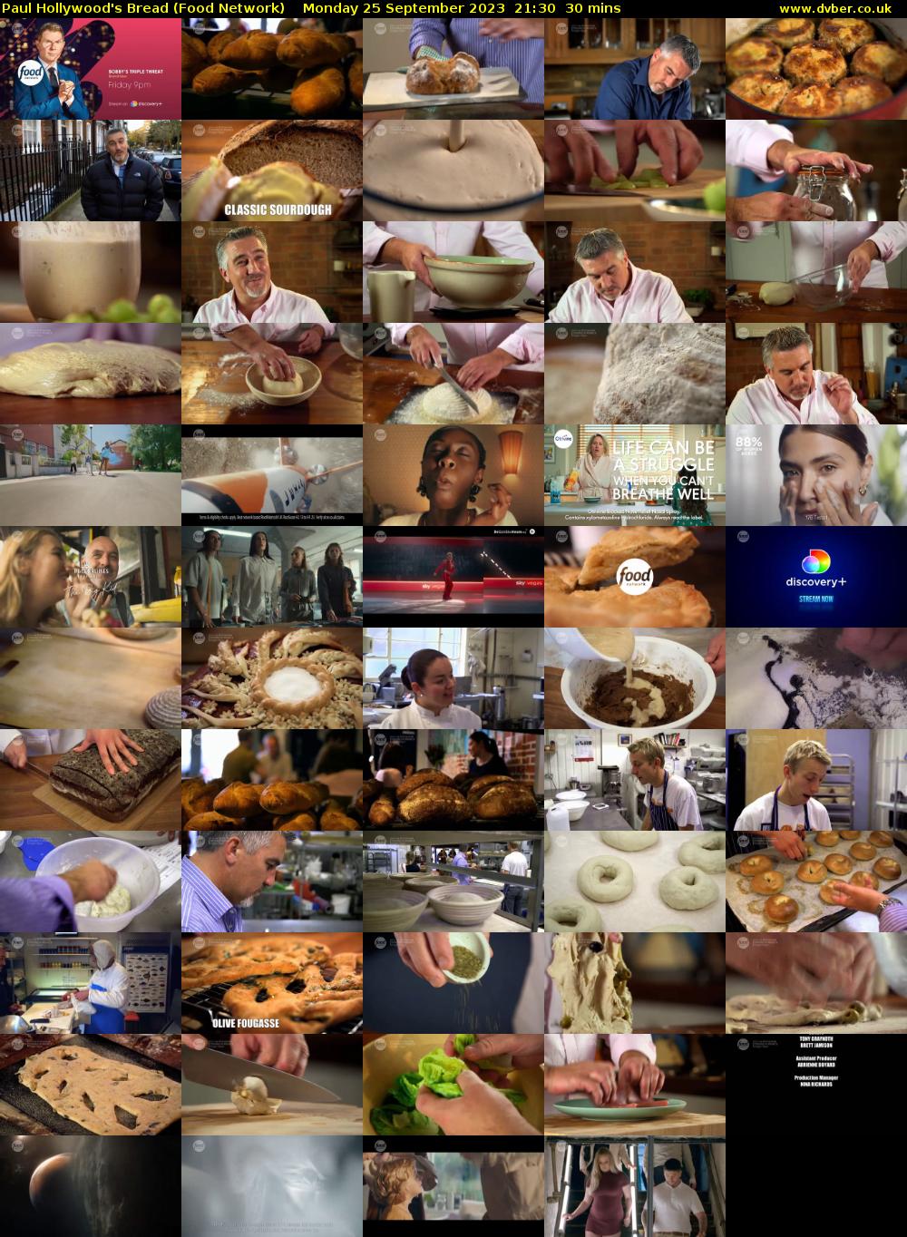 Paul Hollywood's Bread (Food Network) Monday 25 September 2023 21:30 - 22:00