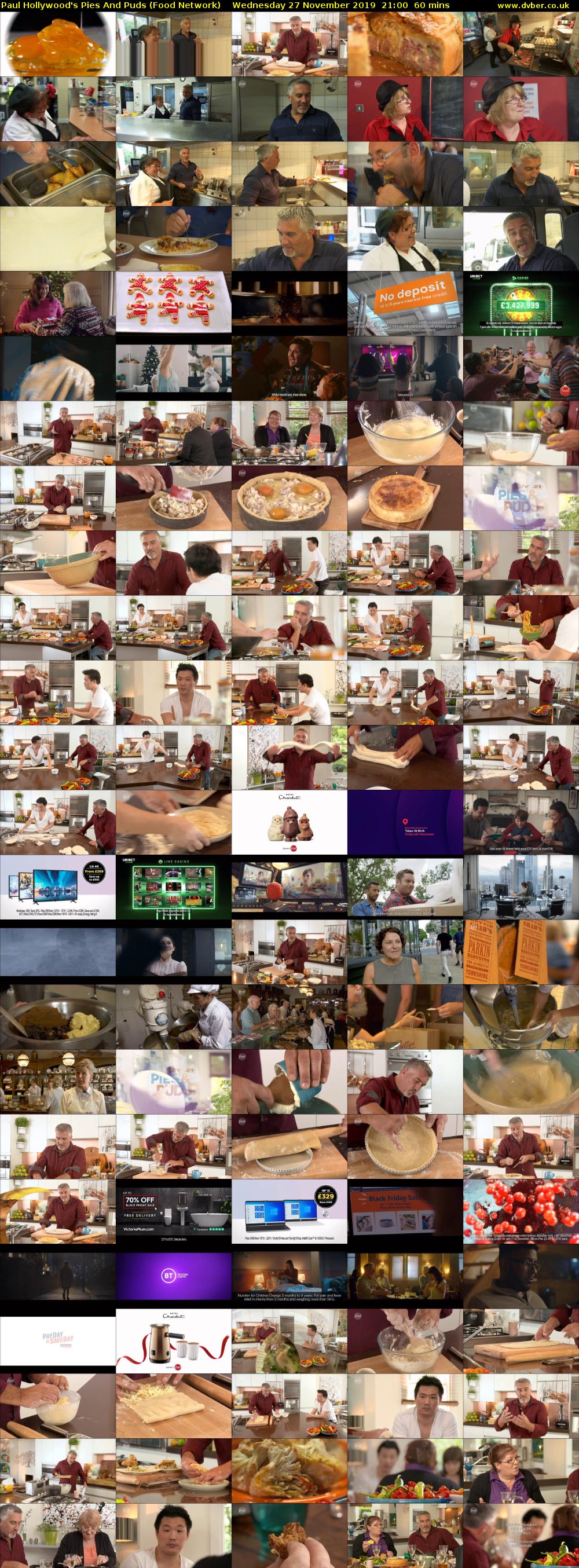 Paul Hollywood's Pies And Puds (Food Network) Wednesday 27 November 2019 21:00 - 22:00