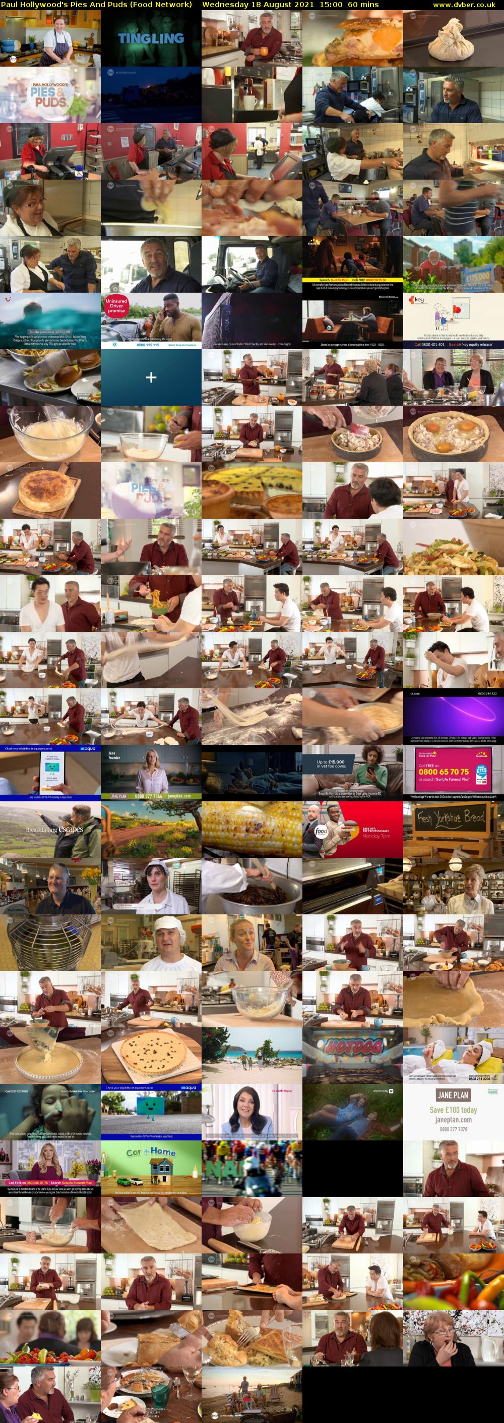 Paul Hollywood's Pies And Puds (Food Network) Wednesday 18 August 2021 15:00 - 16:00