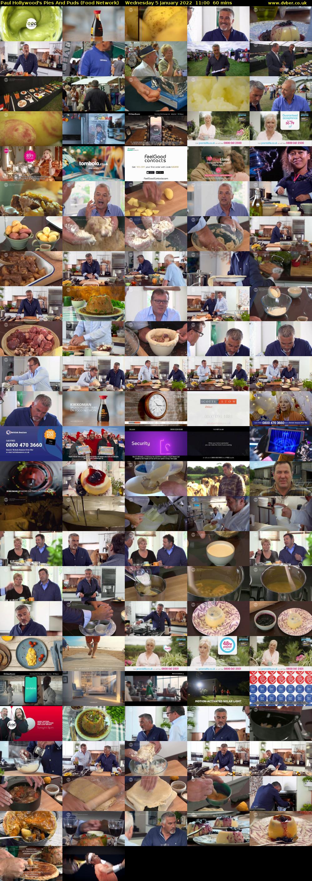 Paul Hollywood's Pies And Puds (Food Network) Wednesday 5 January 2022 11:00 - 12:00