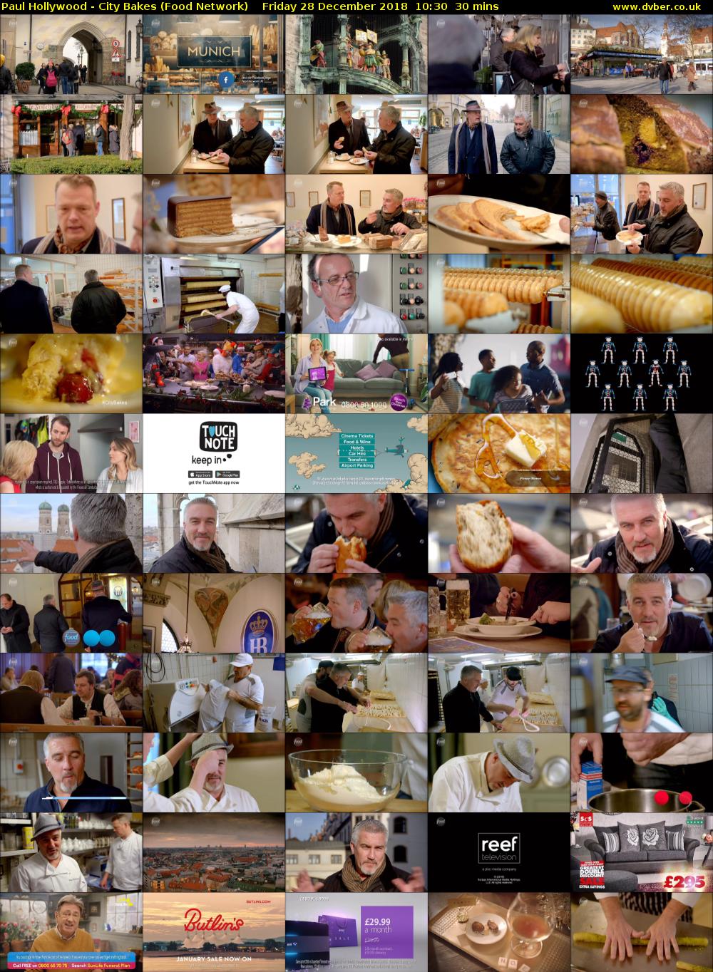 Paul Hollywood - City Bakes (Food Network) Friday 28 December 2018 10:30 - 11:00
