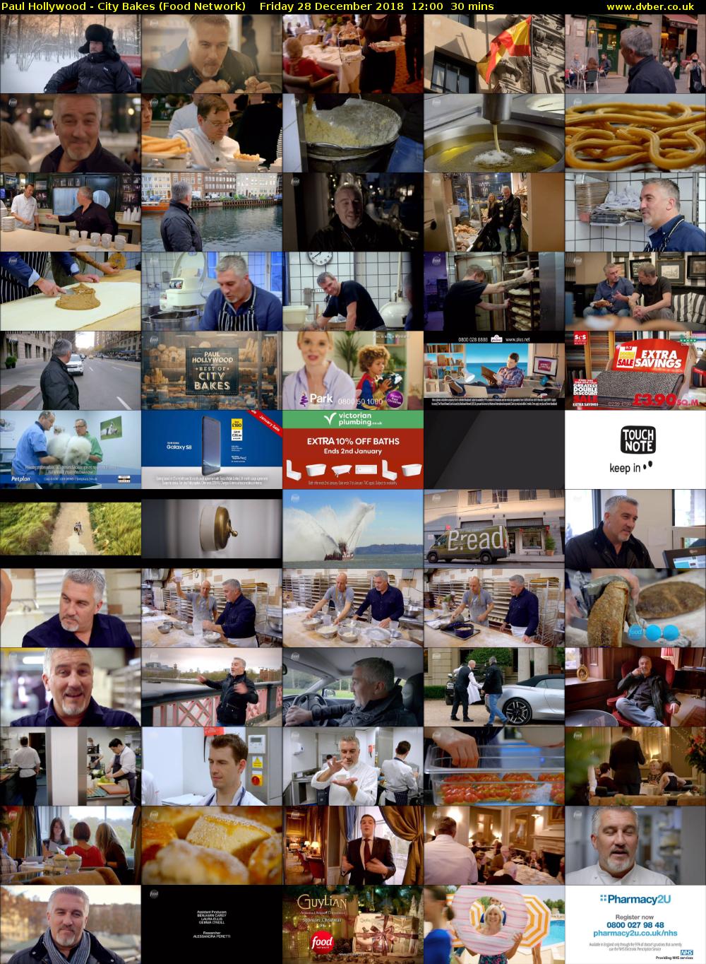 Paul Hollywood - City Bakes (Food Network) Friday 28 December 2018 12:00 - 12:30
