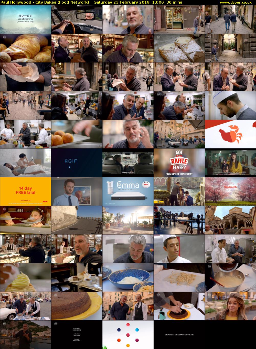 Paul Hollywood - City Bakes (Food Network) Saturday 23 February 2019 13:00 - 13:30