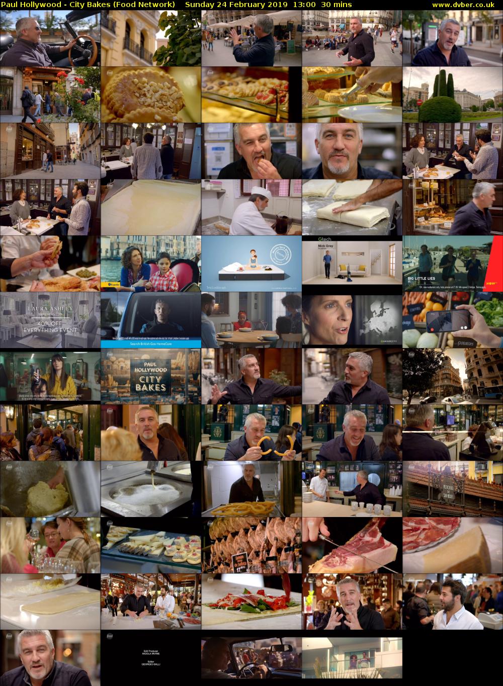 Paul Hollywood - City Bakes (Food Network) Sunday 24 February 2019 13:00 - 13:30