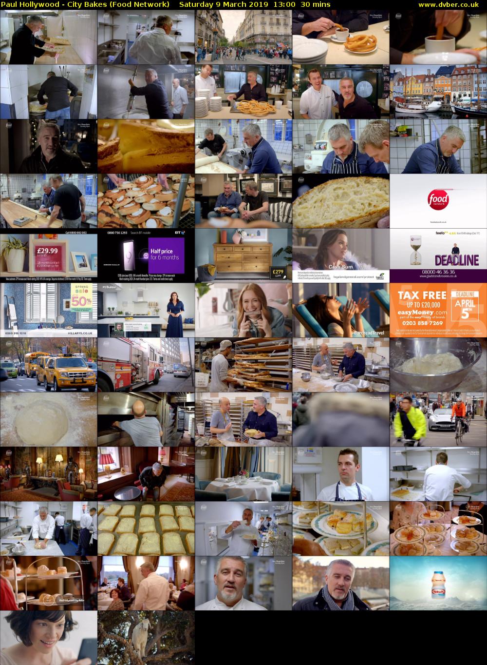 Paul Hollywood - City Bakes (Food Network) Saturday 9 March 2019 13:00 - 13:30