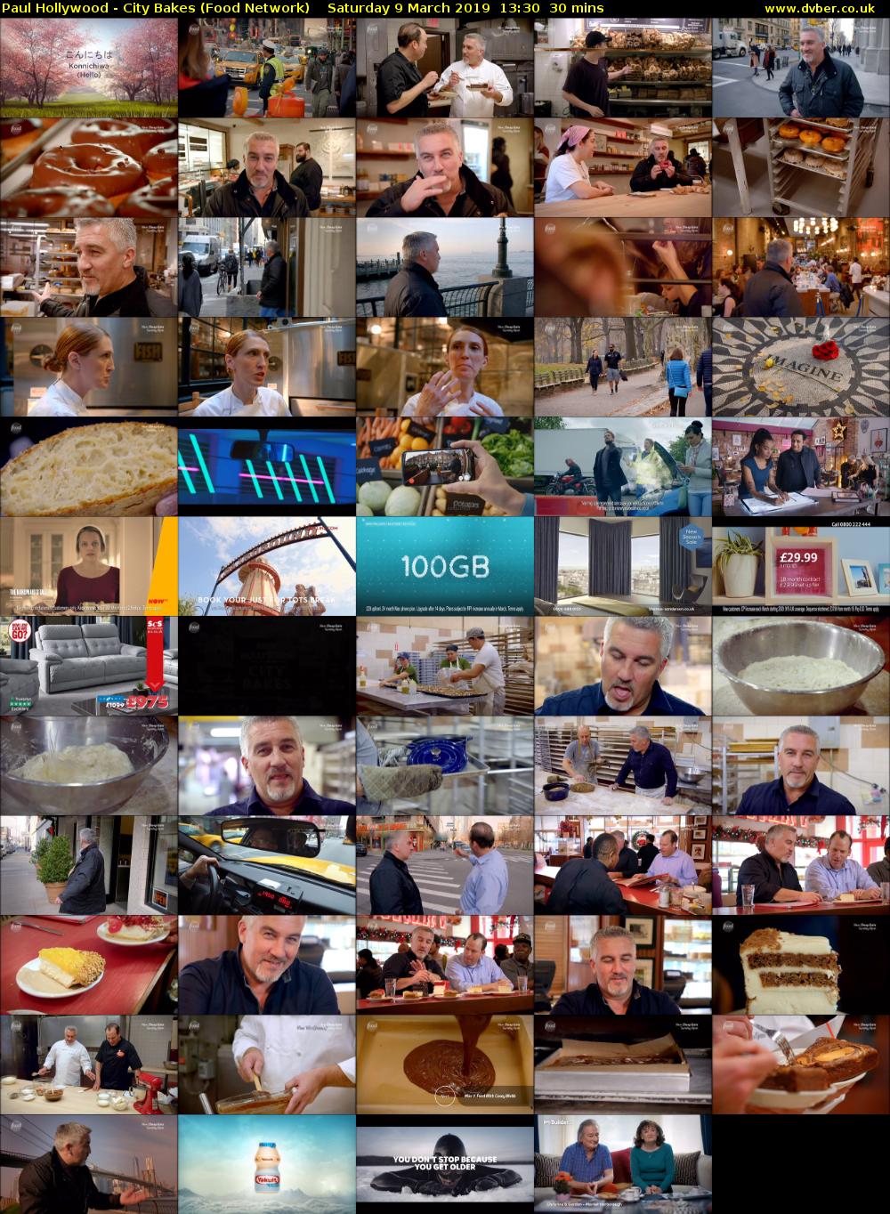 Paul Hollywood - City Bakes (Food Network) Saturday 9 March 2019 13:30 - 14:00