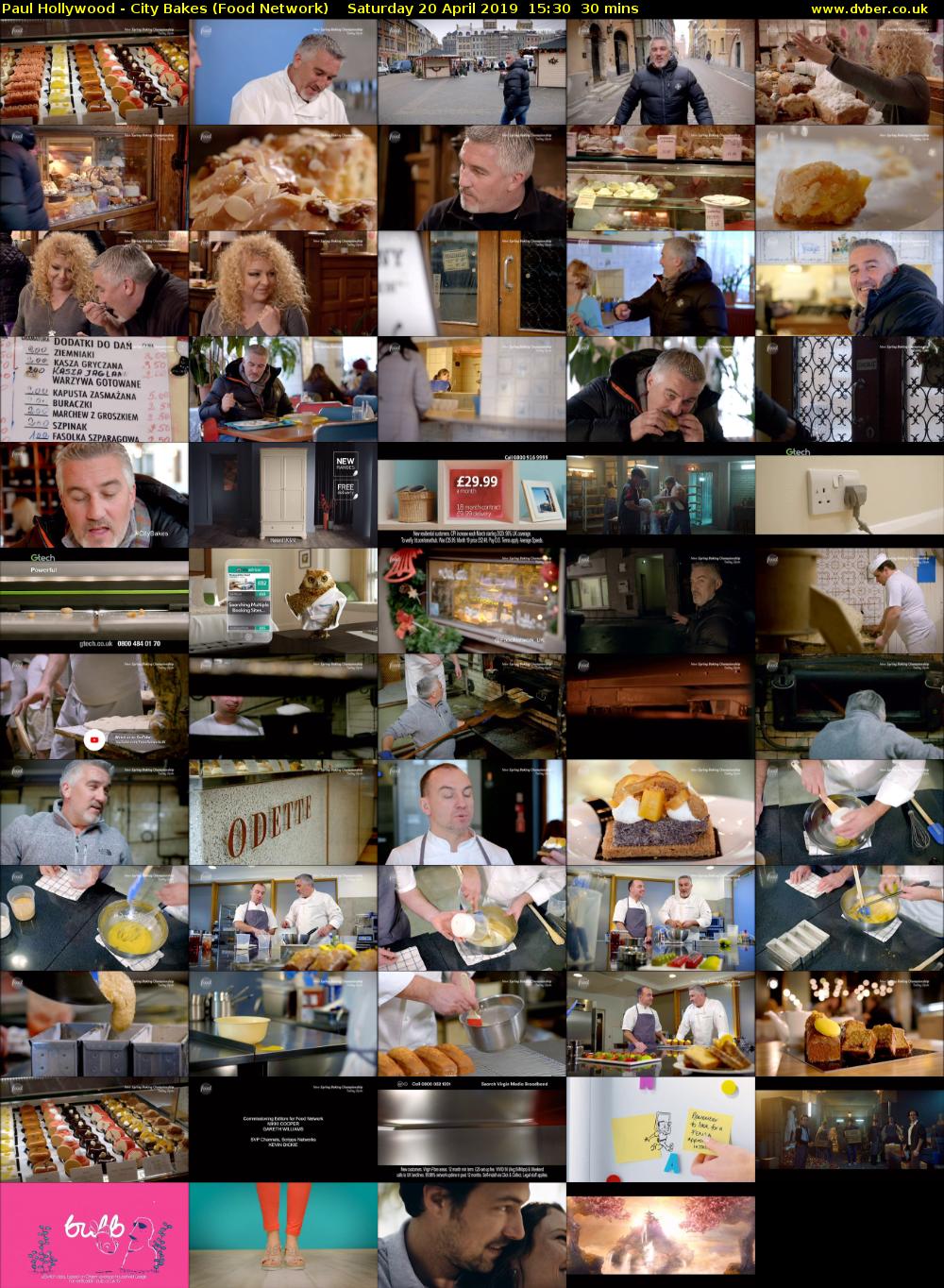 Paul Hollywood - City Bakes (Food Network) Saturday 20 April 2019 15:30 - 16:00