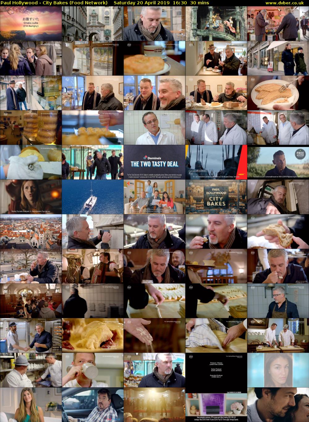 Paul Hollywood - City Bakes (Food Network) Saturday 20 April 2019 16:30 - 17:00