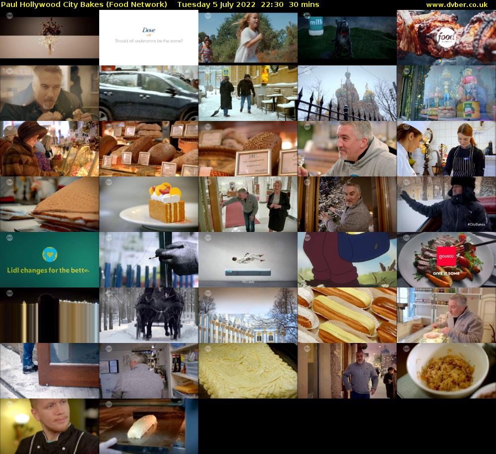 Paul Hollywood City Bakes (Food Network) Tuesday 5 July 2022 22:30 - 23:00