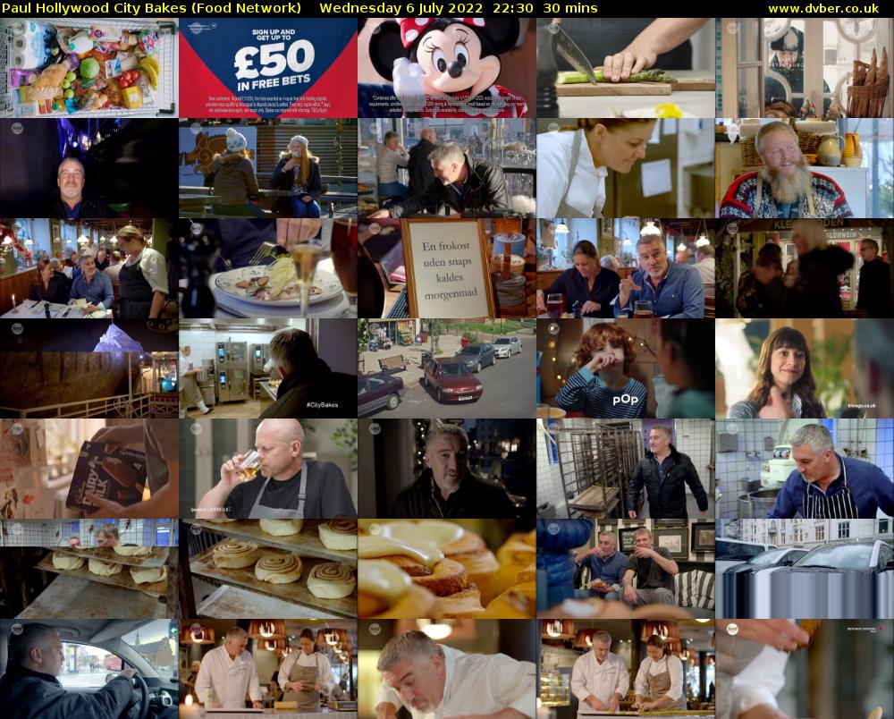 Paul Hollywood City Bakes (Food Network) Wednesday 6 July 2022 22:30 - 23:00