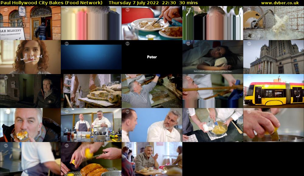 Paul Hollywood City Bakes (Food Network) Thursday 7 July 2022 22:30 - 23:00