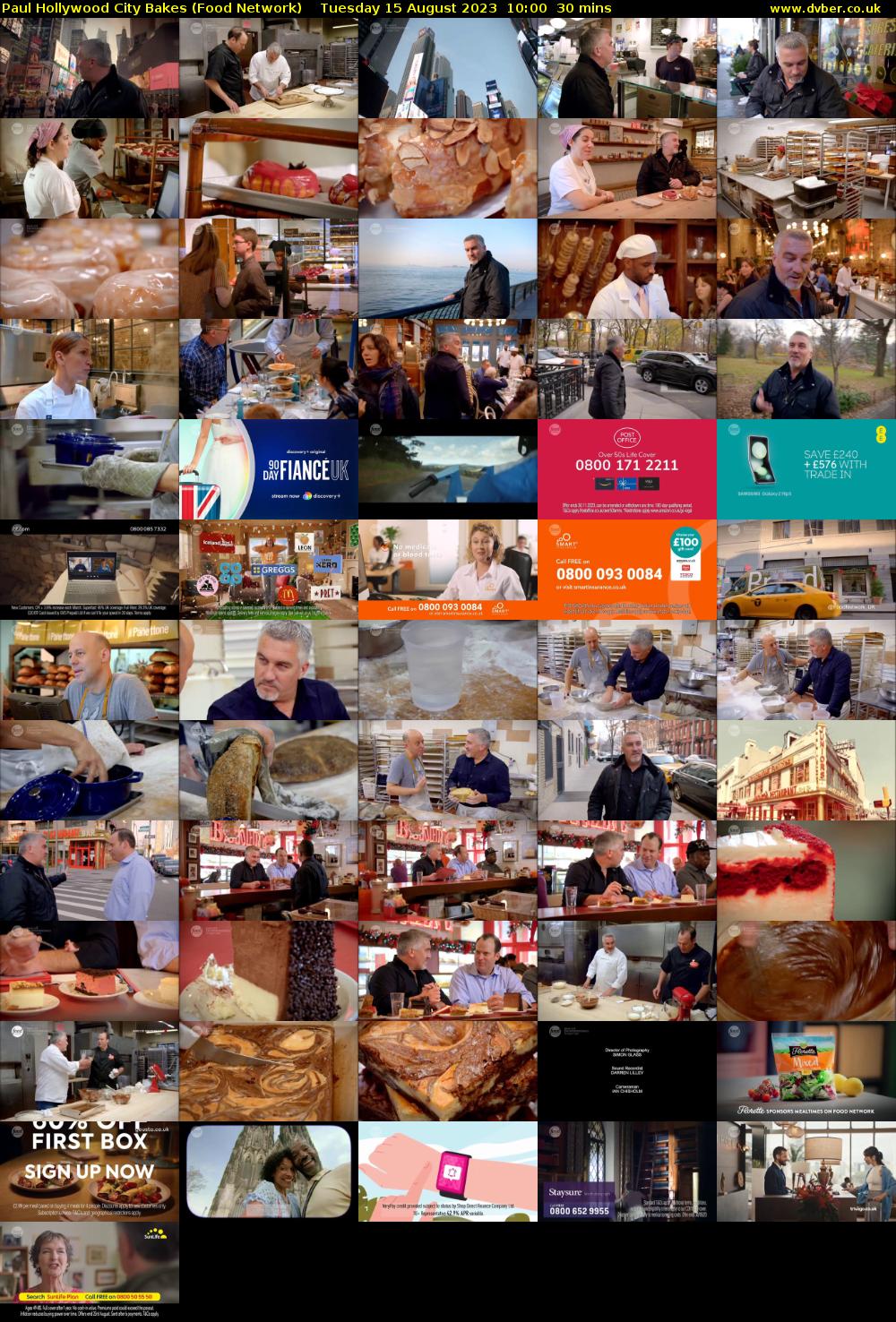 Paul Hollywood City Bakes (Food Network) Tuesday 15 August 2023 10:00 - 10:30
