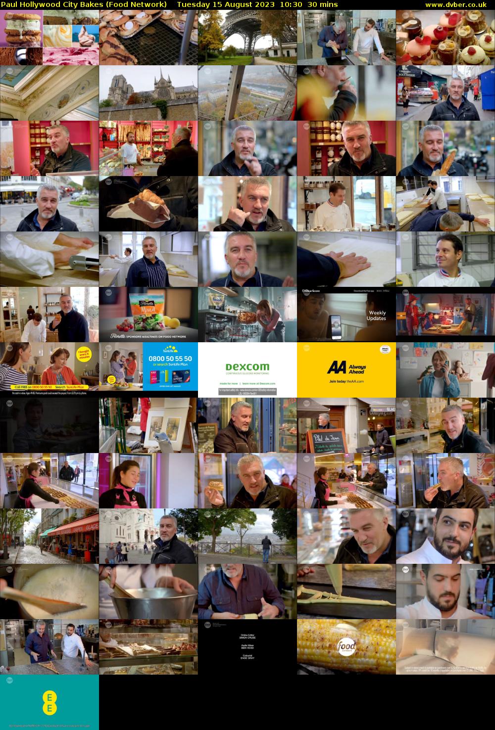 Paul Hollywood City Bakes (Food Network) Tuesday 15 August 2023 10:30 - 11:00