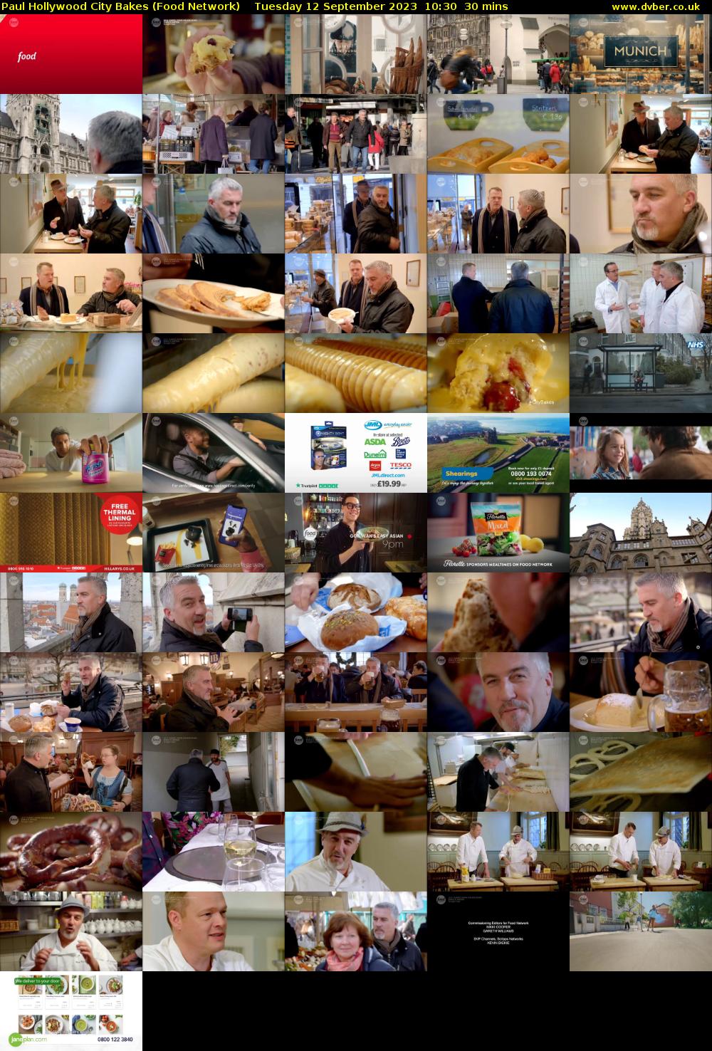 Paul Hollywood City Bakes (Food Network) Tuesday 12 September 2023 10:30 - 11:00