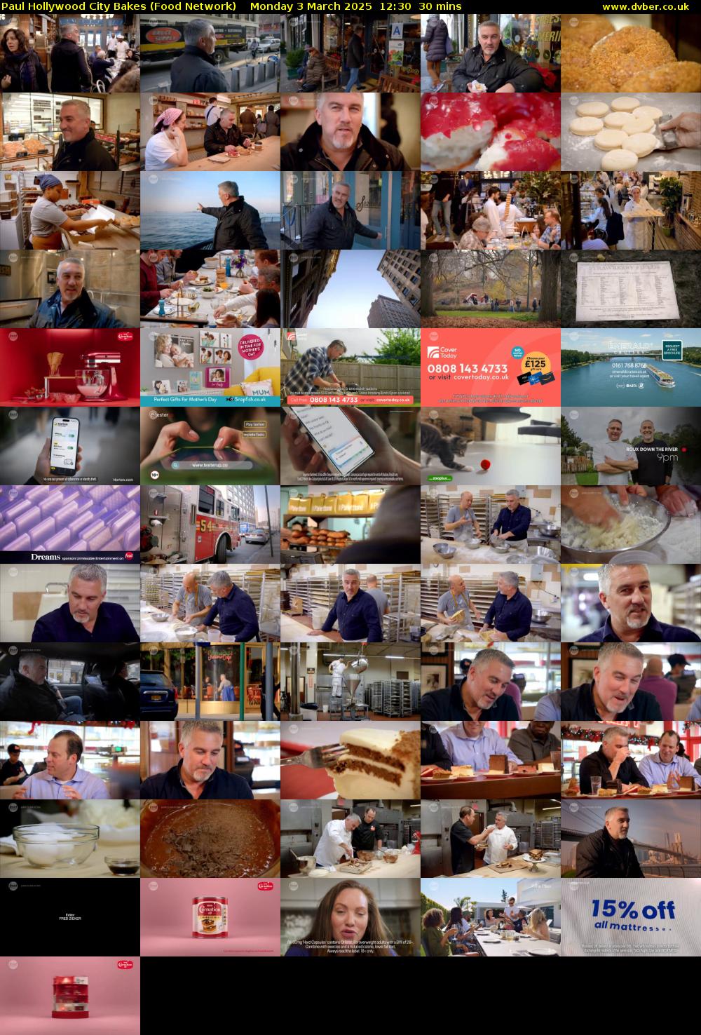 Paul Hollywood City Bakes (Food Network) Monday 3 March 2025 12:30 - 13:00
