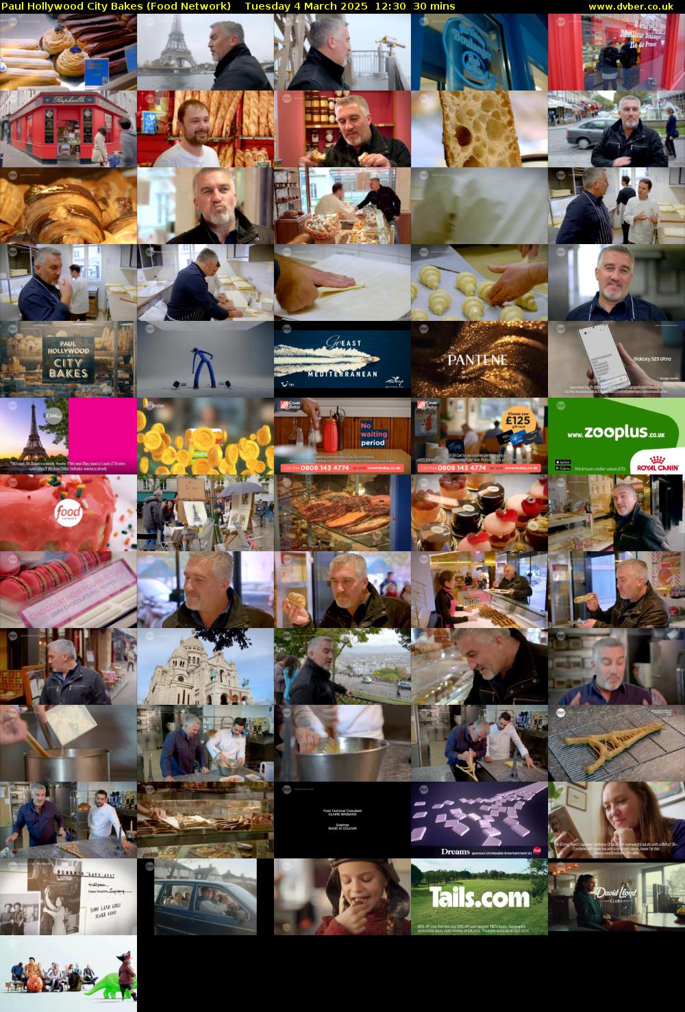 Paul Hollywood City Bakes (Food Network) Tuesday 4 March 2025 12:30 - 13:00