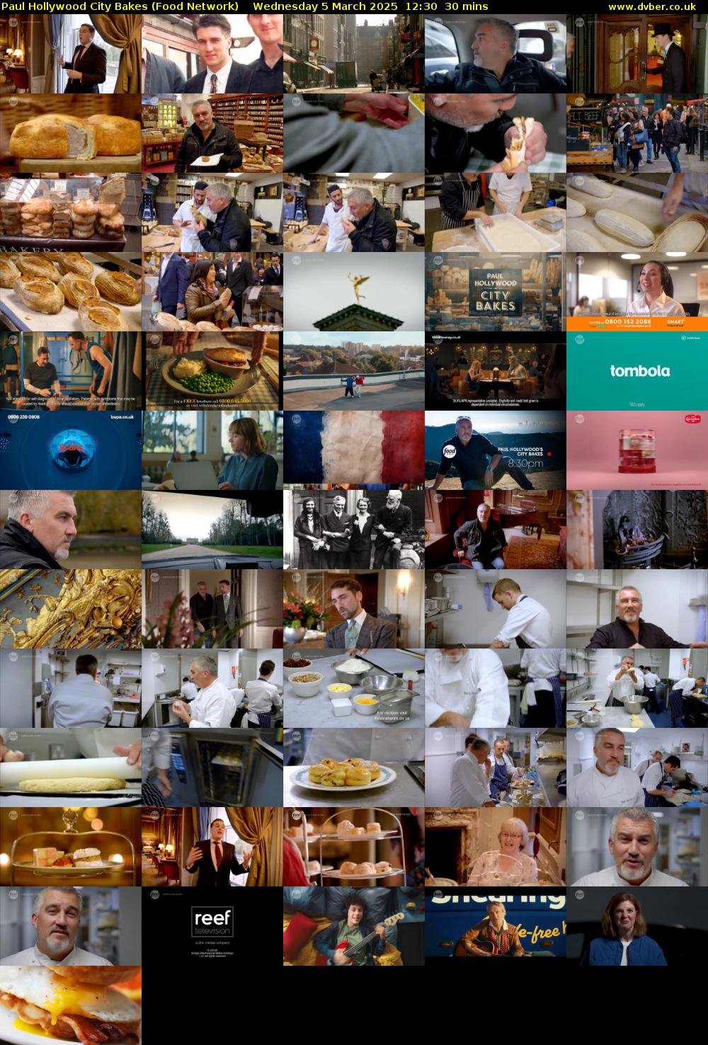 Paul Hollywood City Bakes (Food Network) Wednesday 5 March 2025 12:30 - 13:00