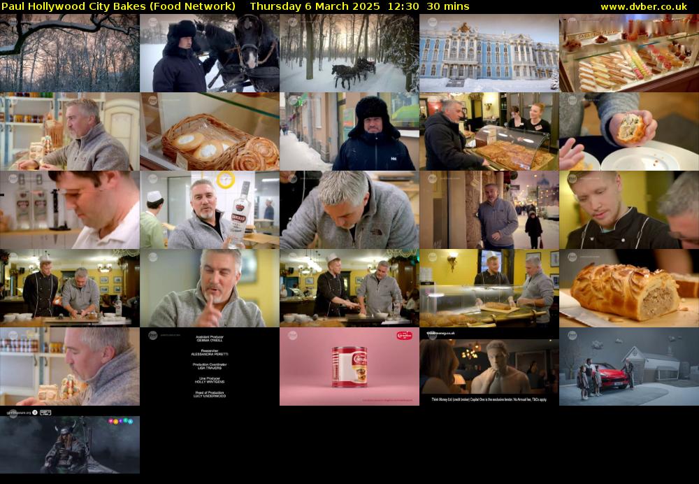 Paul Hollywood City Bakes (Food Network) Thursday 6 March 2025 12:30 - 13:00