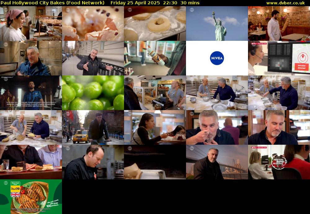 Paul Hollywood City Bakes (Food Network) Friday 25 April 2025 22:30 - 23:00
