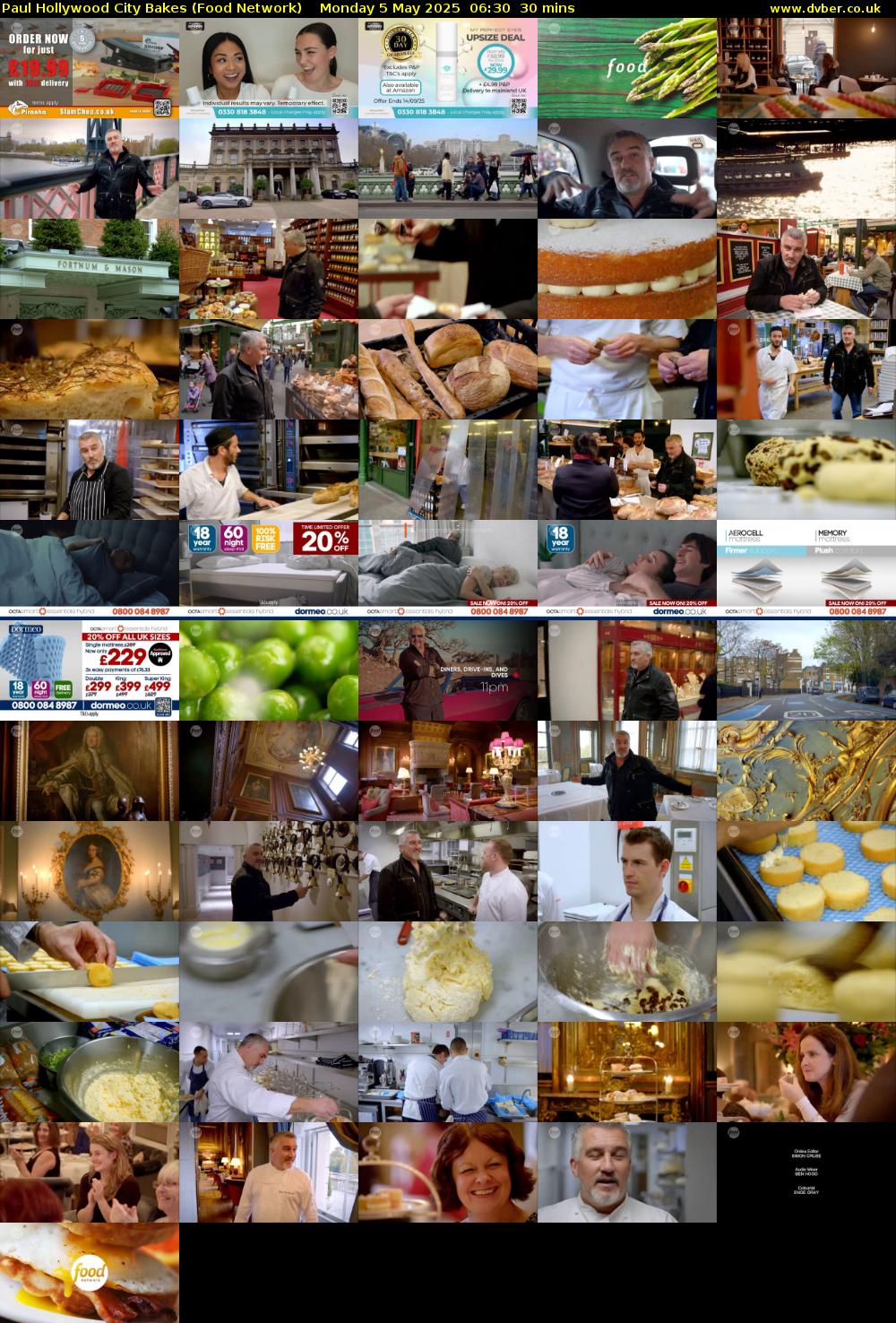 Paul Hollywood City Bakes (Food Network) Monday 5 May 2025 06:30 - 07:00